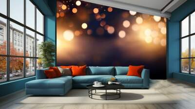 dark blurred background decorated two diffused lights ai graphic Wall mural