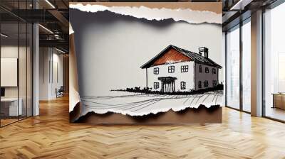 ripped paper Wall mural