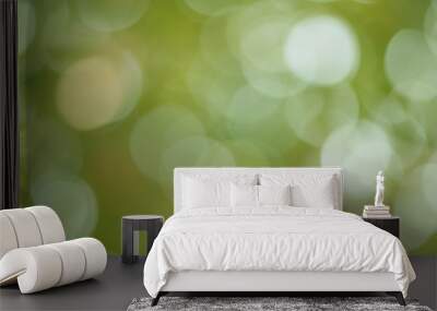 Background Green Olive Bokeh Wall mural