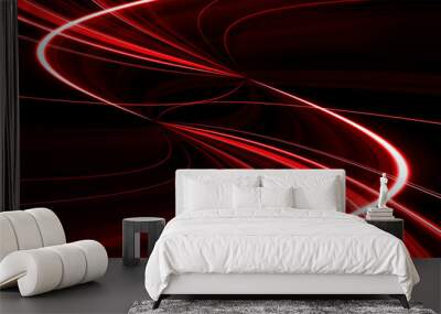 abstract background with blurred light curved lines  Wall mural