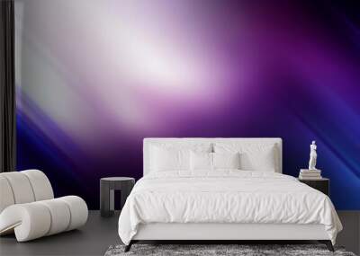 An abstract design with blurred lines and a gradient of blue, teal, and white. Wall mural