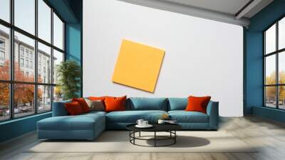 yellow sticky note on white Wall mural