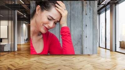 close-up of crying woman Wall mural