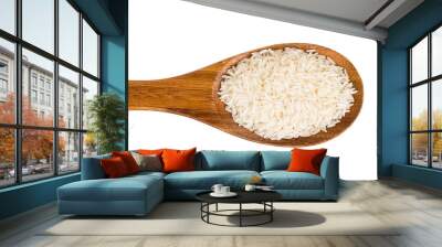 Jasmine rice on a wooden spoon Wall mural