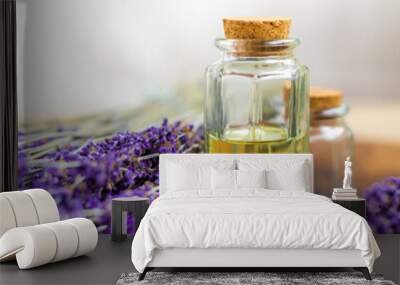 lavender oil and lavender Wall mural