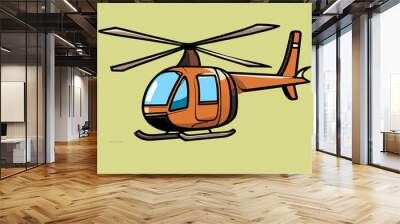 cute helicopters background Wall mural