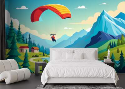 paragliding sport background Wall mural