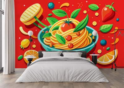 pasta food background is Wall mural