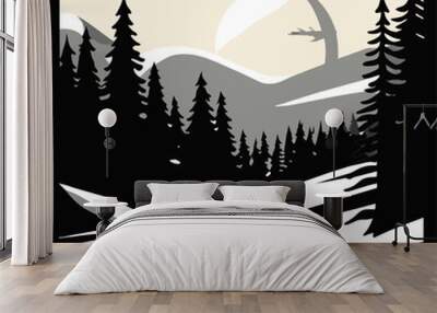 snow background art high d Wall mural