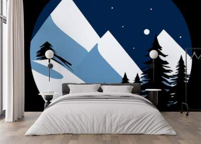 snow background art high de Wall mural