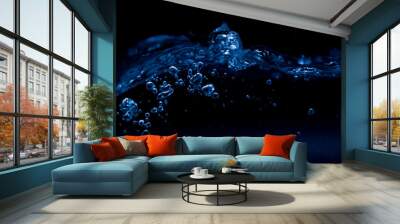 A wave on a black background Wall mural