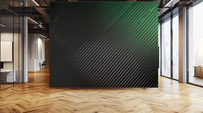 Black and green dark are light with the gradient is the Surface with templates metal texture soft lines tech gradient abstract diagonal background silver black sleek. Wall mural