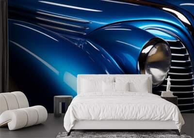 close up of a Abstract blue luxury car  Wall mural