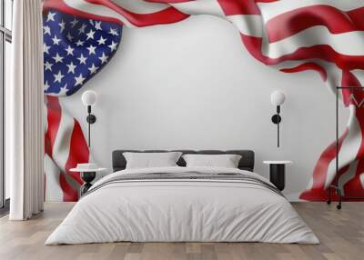 independence day decoration frame. transparent background Wall mural