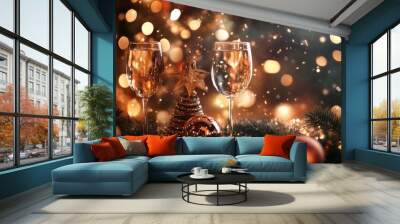 New years eve card backgro Wall mural