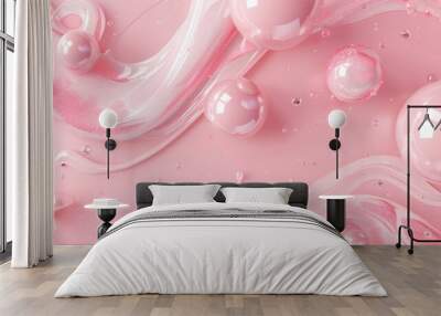 Pink product background hyper realistic  Wall mural