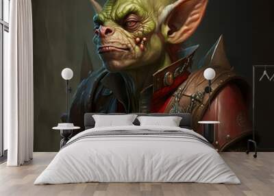 Portrait of a goblin thief Wall mural