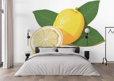 a icon of lemon mix leaf Wall mural