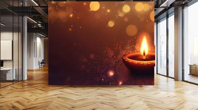 A simple yet elegant graphic with a festive Diwali background Wall mural