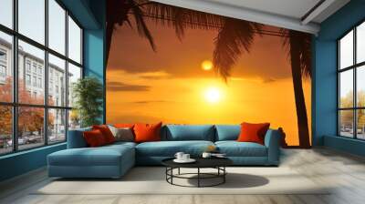 Costa Rican Sunset on the Pacific Wall mural