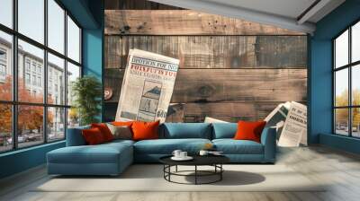 an American newspaper Wall mural