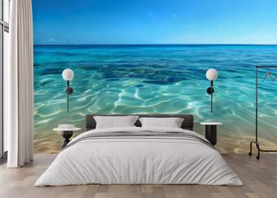 art Tropical beach water background Wall mural