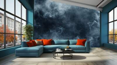 Atmospheric background of smoke and clouds. Spooky cloudscape with ethereal swirls. Wall mural