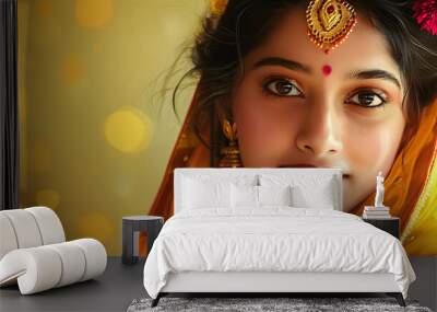 beautiful indian woman Wall mural