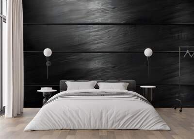 black dark gray brushed metal, polished aluminum steel grunge texture background Wall mural