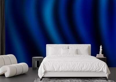 blue blur background with gradient wave pattern. Wall mural