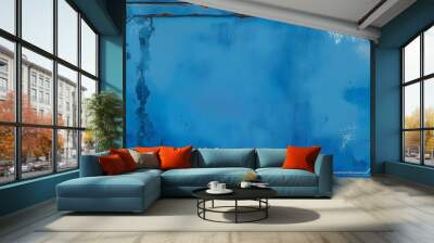 blue grungy background or texture Wall mural