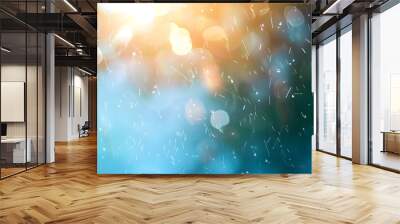 Blurred refraction light, bokeh or flare overlay effect Wall mural