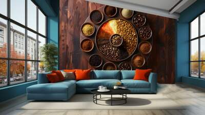 Coffee flavor wheel Wall mural