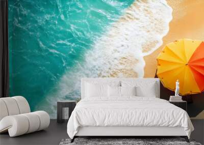 Colorful summer holiday beach web banner background    Wall mural