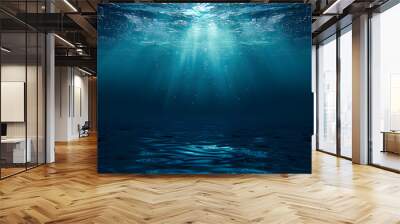 Dark blue ocean surface seen from underwater Wall mural