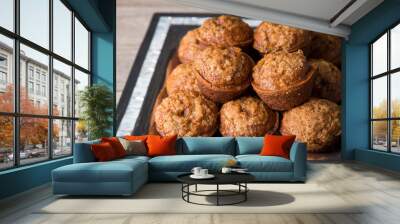 Delicious homemade banana muffins  Wall mural