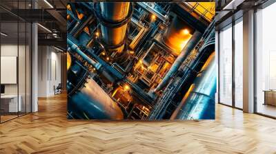 AI-powered predictive maintenance for industrial equipment. Wall mural