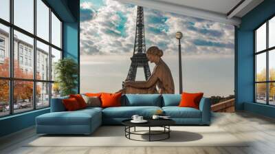 eiffel tower city Wall mural