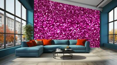 elegant hot pink glitter sparkle confetti texture christmas abstract background seamless pattern Wall mural