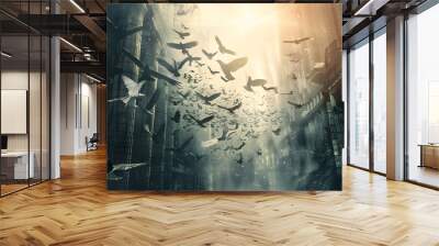 Freedom press concept background Wall mural