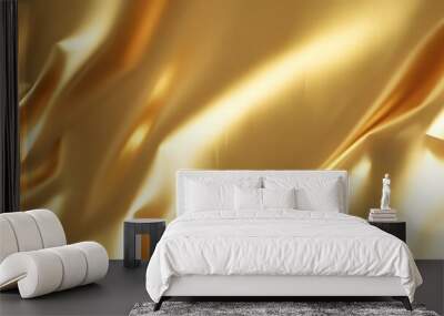 Gold textured background, Golden foil metallic sheet or paper for advertising campaign and animation Wall mural