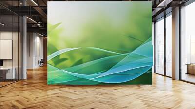 green energy background, environmentally friendly sustainable power and environment protection texture pattern, suitable for flyer brochure banner template with copy space Wall mural