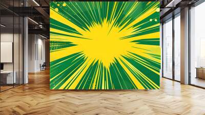 green yellow color comic style template background Wall mural