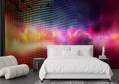 halftone pattern of audio waveform sound wave spectrum Wall mural