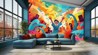 Happy Youth Day Wall mural