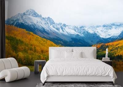 Mount Sneffels near Ridgway Colorado in Autumn Wall mural