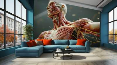 Human Anatomy Muscles, Bones, and Tendons Revealed in Exquisite Detail AI Wall mural