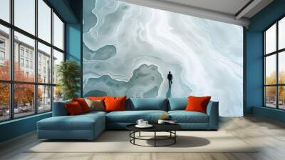 ice flowing Wall mural