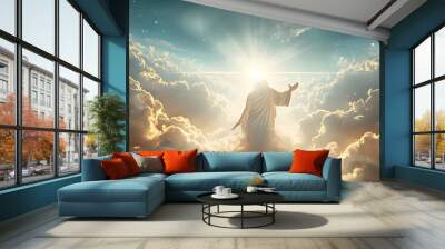 illustration of god in heaven Wall mural