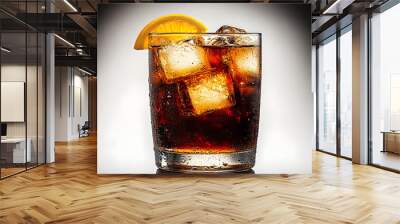 Jack and coke cocktail isolated on transparent background Wall mural